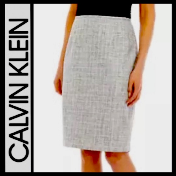NWT Calvin Klein Tweed Career Pencil Skirt - Picture 1 of 7